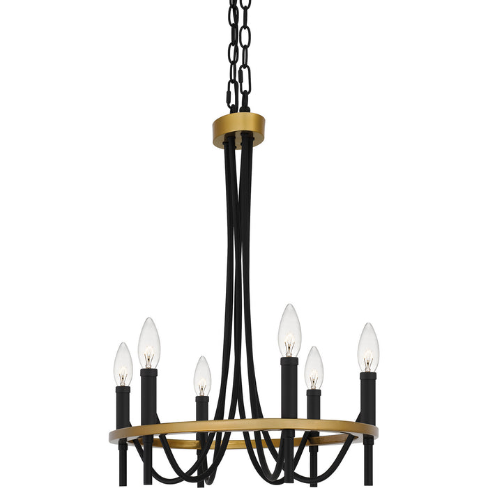 Quoizel - LGR636MBK - Six Light Island Chandelier - Legare - Matte Black