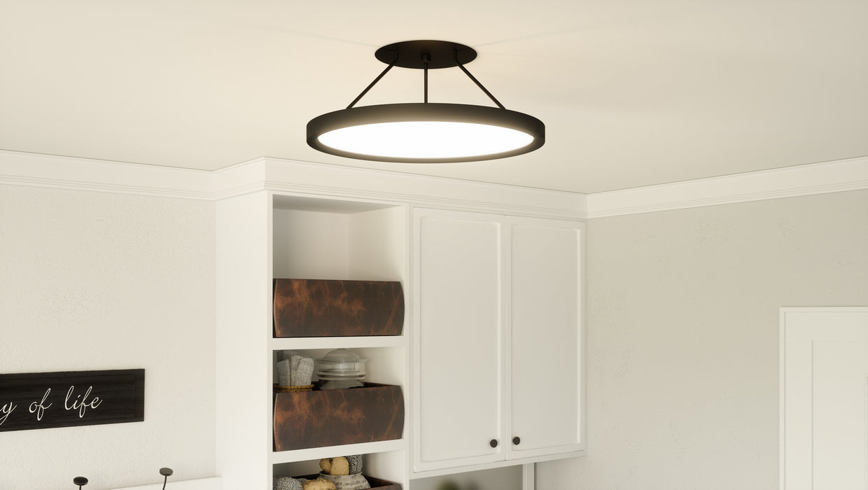 Quoizel - OST1815EK - LED Semi Flush Mount - Outskirts - Earth Black