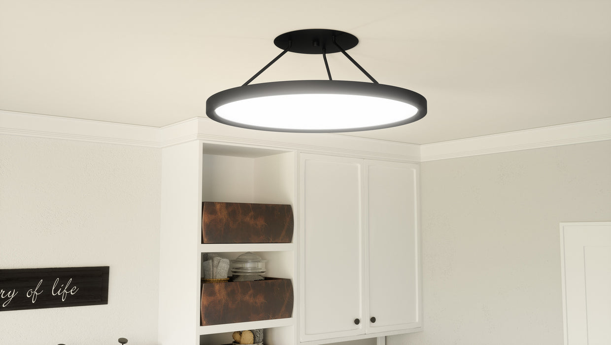 Quoizel - OST1820EK - LED Semi Flush Mount - Outskirts - Earth Black