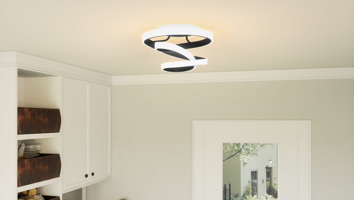 Quoizel - PCAVI1713MBK - LED Semi Flush Mount - Aviva - Matte Black