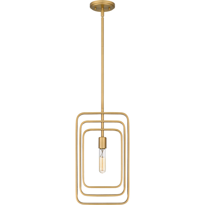 Quoizel - PCDPR1510BWS - One Light Mini Pendant - Dupree - Brushed Weathered Brass