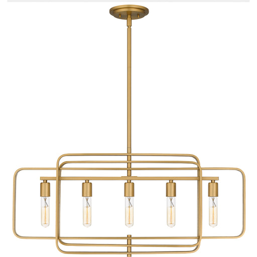 Quoizel - PCDPR534BWS - Five Light Island Chandelier - Dupree - Brushed Weathered Brass