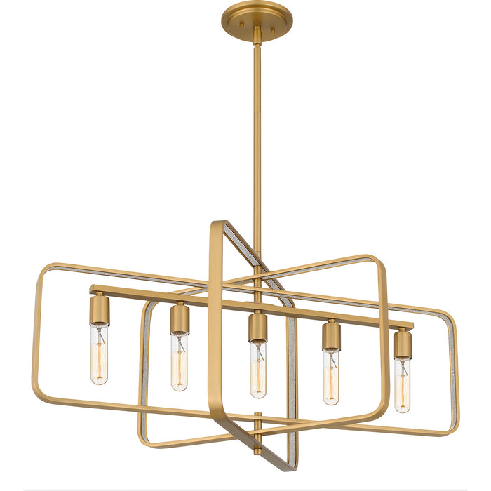 Quoizel - PCDPR534BWS - Five Light Island Chandelier - Dupree - Brushed Weathered Brass