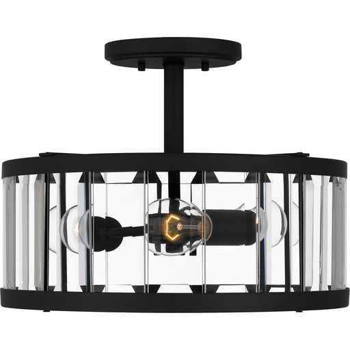 Quoizel - PCLCA1715MBK - Three Light Semi Flush Mount - Lucia - Matte Black