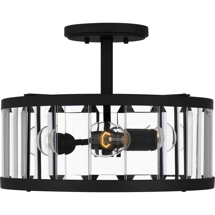 Quoizel - PCLCA1715MBK - Three Light Semi Flush Mount - Lucia - Matte Black