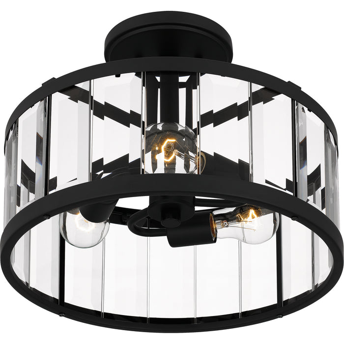 Quoizel - PCLCA1715MBK - Three Light Semi Flush Mount - Lucia - Matte Black