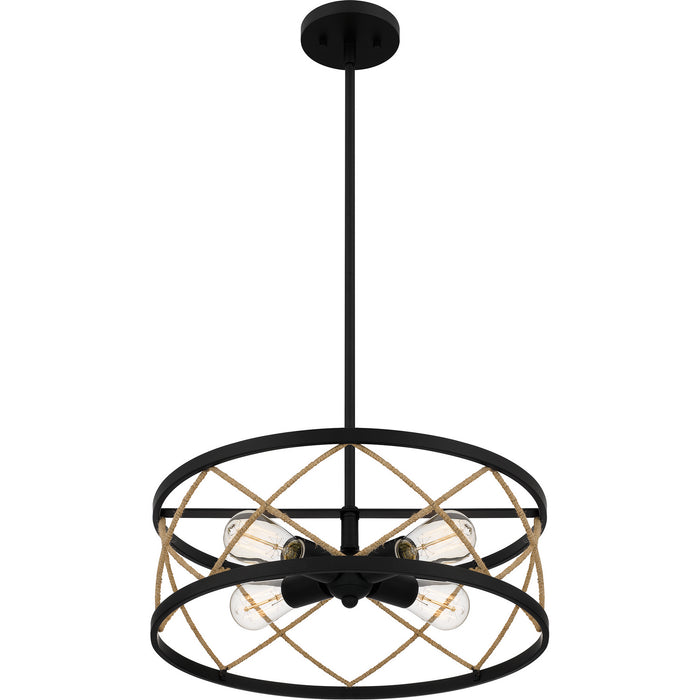 Quoizel - QP5632MBK - Four Light Pendant - Quoizel Pendant - Matte Black