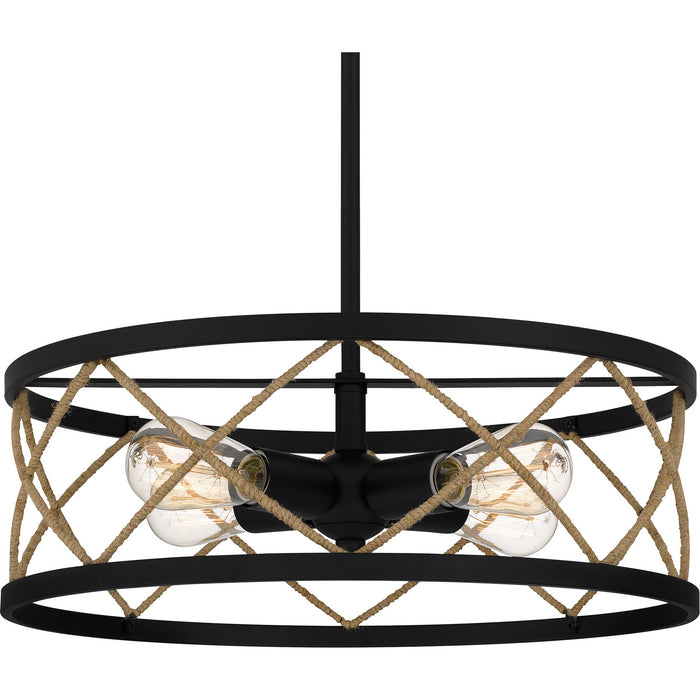 Quoizel - QP5632MBK - Four Light Pendant - Quoizel Pendant - Matte Black