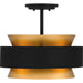 Quoizel - QSF5570EK - Three Light Semi Flush Mount - Quoizel Semi-Flush Mount - Earth Black