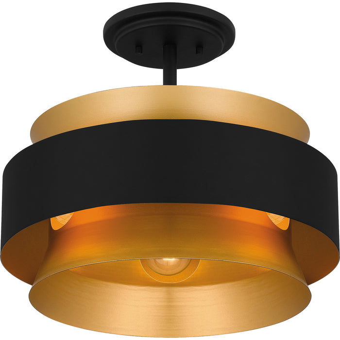 Quoizel - QSF5570EK - Three Light Semi Flush Mount - Quoizel Semi-Flush Mount - Earth Black