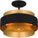 Quoizel - QSF5570EK - Three Light Semi Flush Mount - Quoizel Semi-Flush Mount - Earth Black