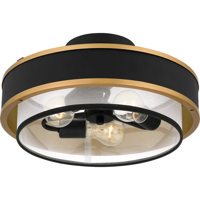 Quoizel - QSF5572EK - Three Light Semi Flush Mount - Quoizel Semi-Flush Mount - Earth Black