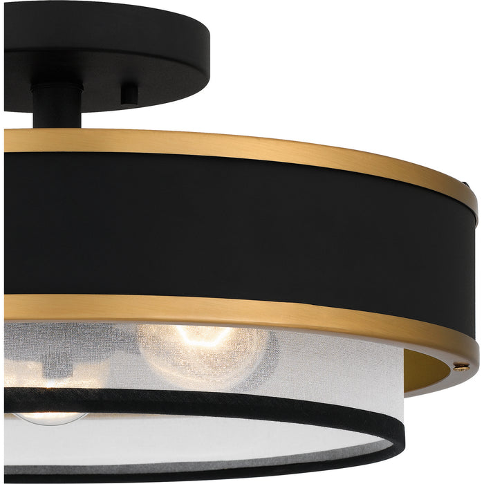 Quoizel - QSF5572EK - Three Light Semi Flush Mount - Quoizel Semi-Flush Mount - Earth Black