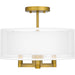 Quoizel - QSF5576AB - Three Light Semi Flush Mount - Quoizel Semi-Flush Mount - Aged Brass