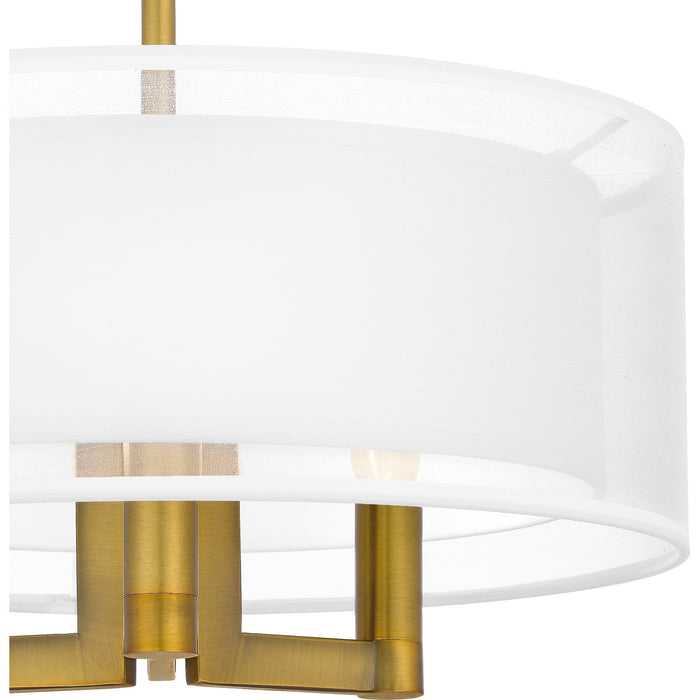 Quoizel - QSF5576AB - Three Light Semi Flush Mount - Quoizel Semi-Flush Mount - Aged Brass