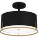 Quoizel - QSF5580MBK - Three Light Semi Flush Mount - Quoizel Semi-Flush Mount - Matte Black