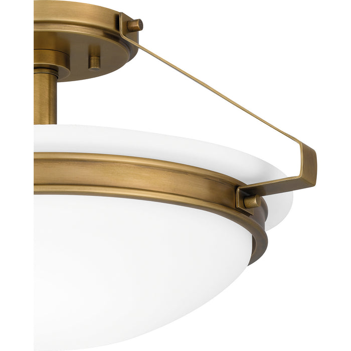 Quoizel - QSF5581WS - Two Light Semi Flush Mount - Quoizel Semi-Flush Mount - Weathered Brass