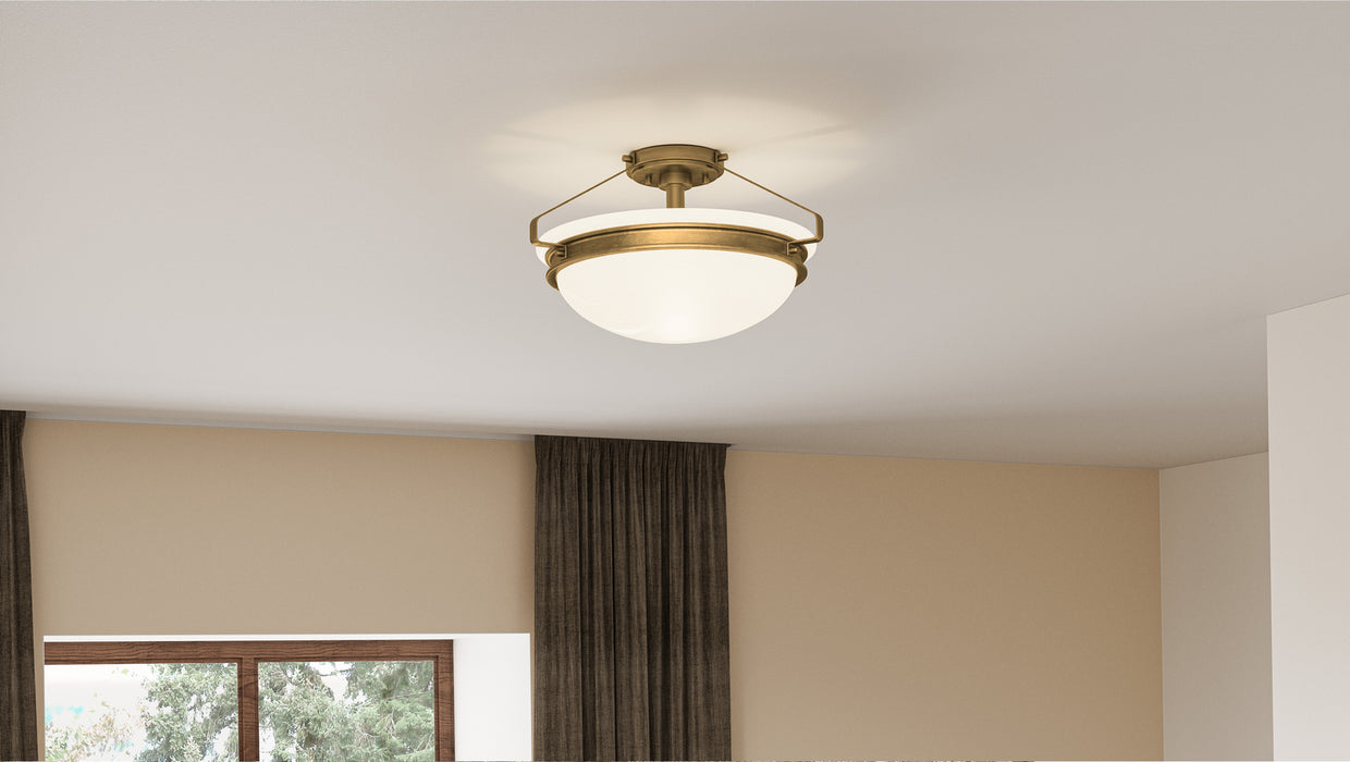 Quoizel - QSF5581WS - Two Light Semi Flush Mount - Quoizel Semi-Flush Mount - Weathered Brass