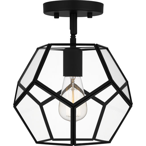 Quoizel - QSF5593MBK - One Light Semi Flush Mount - Quoizel Semi-Flush Mount - Matte Black