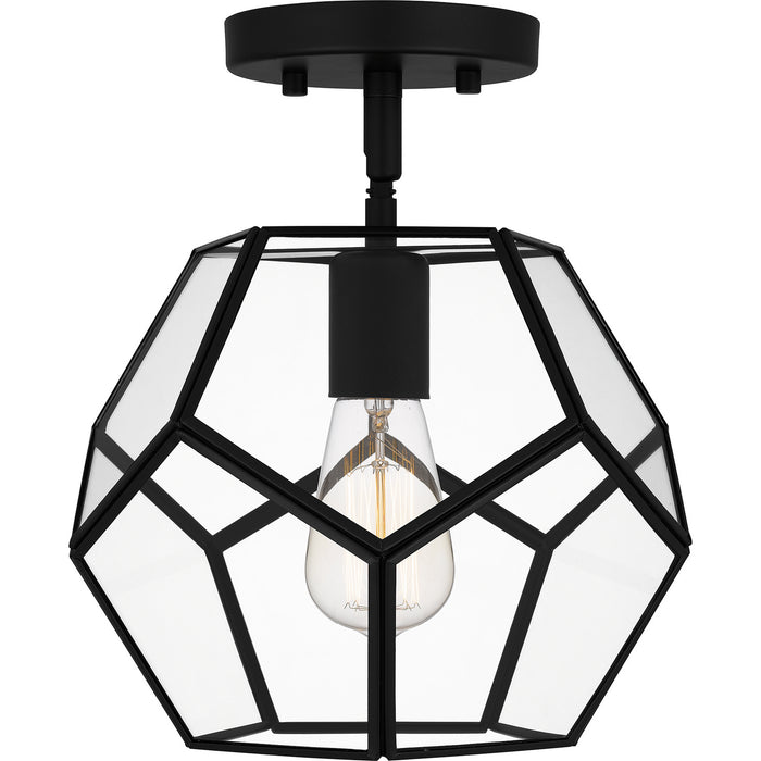 Quoizel - QSF5593MBK - One Light Semi Flush Mount - Quoizel Semi-Flush Mount - Matte Black