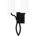 Quoizel - QW16130MBK - Two Light Wall Sconce - Quoizel Wood - Matte Black