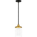 Quoizel - ROW1506MBK - One Light Mini Pendant - Rowland - Matte Black