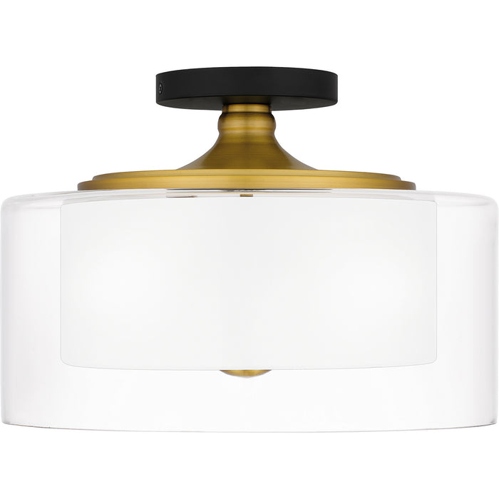 Quoizel - ROW1714MBK - Two Light Semi Flush Mount - Rowland - Matte Black