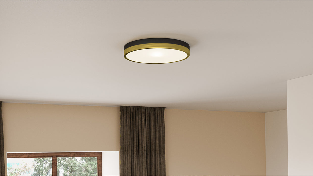 Quoizel - WLN1615MBKG - LED Flush Mount - Weldin - Matte Black Gold