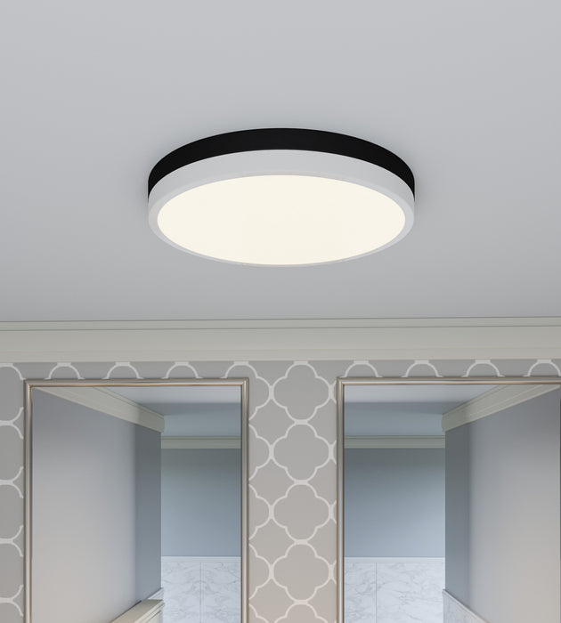 Quoizel - WLN1615MBKW - LED Flush Mount - Weldin - Matte Black White