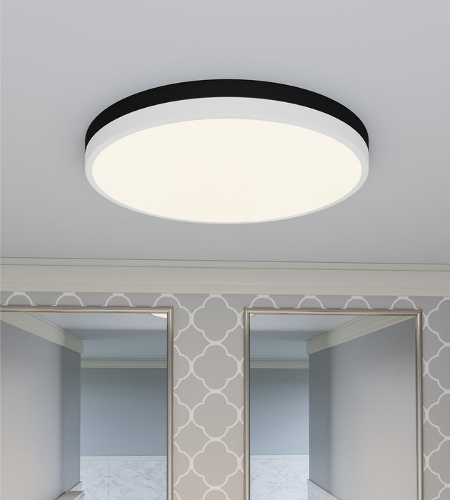 Quoizel - WLN1620MBKW - LED Flush Mount - Weldin - Matte Black White