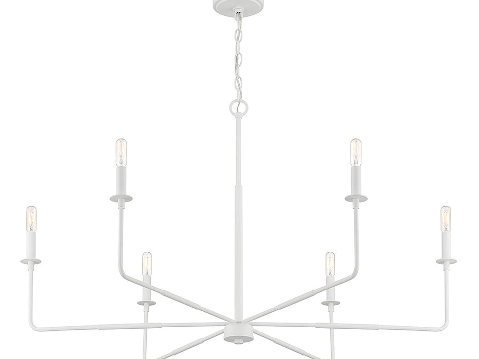 Savoy House - 1-2221-6-83 - Six Light Chandelier - Salerno - Bisque White