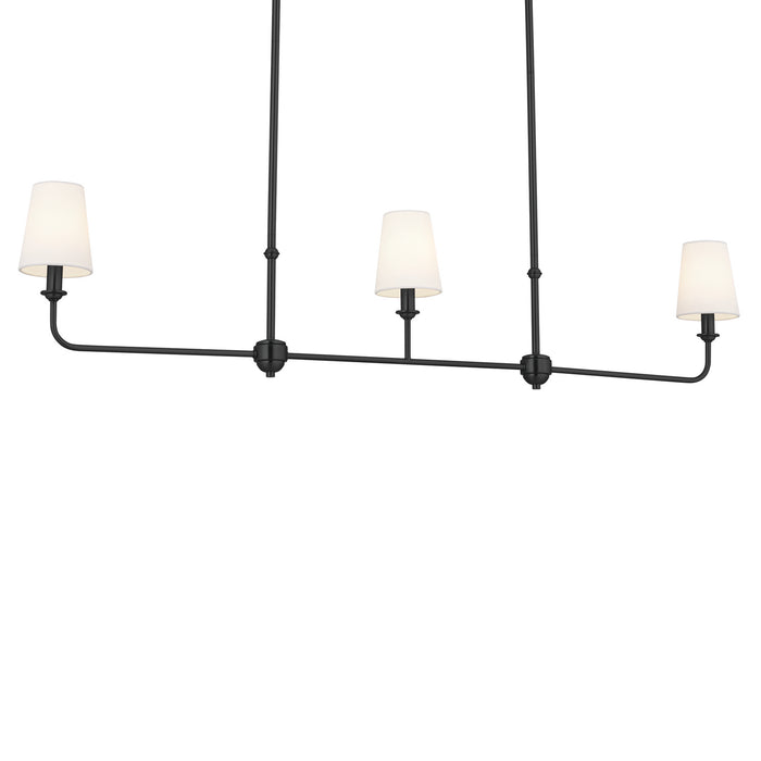 Kichler - 52519BK - Three Light Linear Chandelier - Pallas - Black