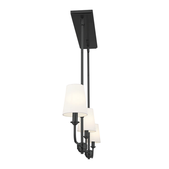 Kichler - 52519BK - Three Light Linear Chandelier - Pallas - Black