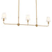 Kichler - 52519BNB - Three Light Linear Chandelier - Pallas - Brushed Natural Brass