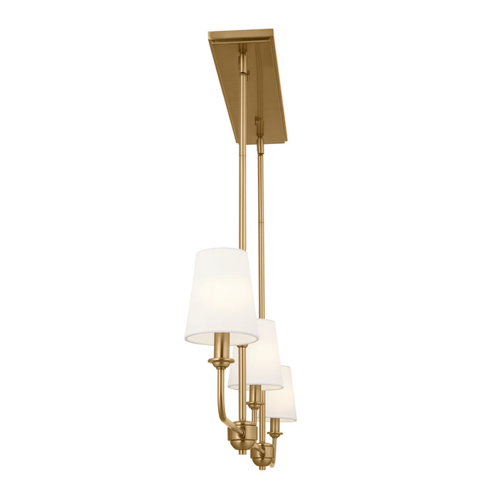 Kichler - 52519BNB - Three Light Linear Chandelier - Pallas - Brushed Natural Brass