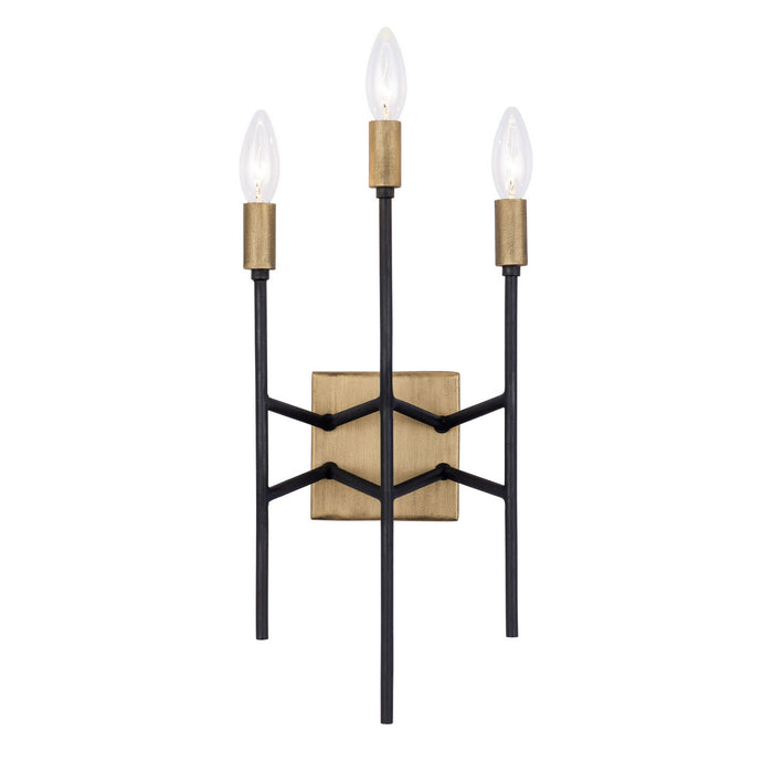 Varaluz - 314W03HGCB - Three Light Wall Sconce - Bodie - Havana Gold/Carbon