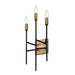 Varaluz - 314W03HGCB - Three Light Wall Sconce - Bodie - Havana Gold/Carbon