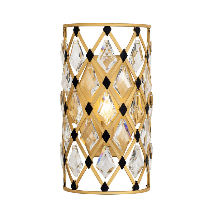 Varaluz - 345W01FGMB - One Light Wall Sconce - Windsor - French Gold/Matte Black