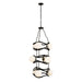 Varaluz - 374F09CBFG - Nine Light Foyer Pendant - Black Betty - Carbon/French Gold