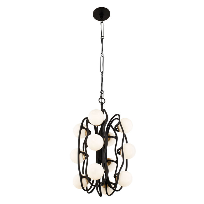 Varaluz - 374P12CBFG - LED Pendant - Black Betty - Carbon/French Gold