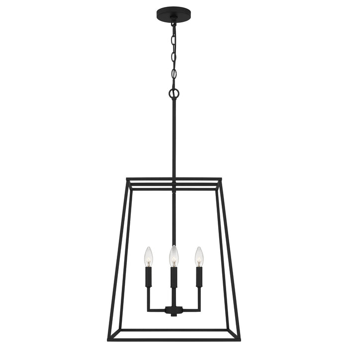 Quoizel - PRC2818MBK - Four Light Pendant - Prescott - Matte Black