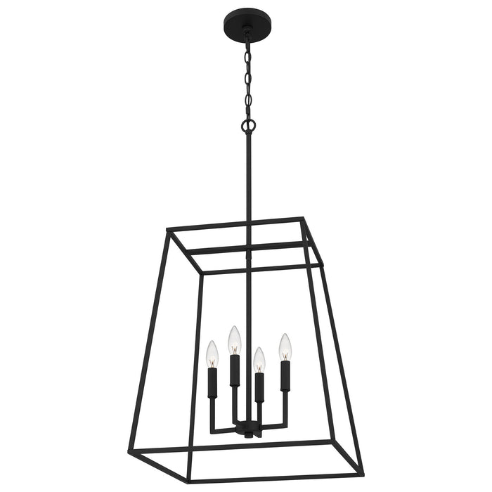 Quoizel - PRC2818MBK - Four Light Pendant - Prescott - Matte Black