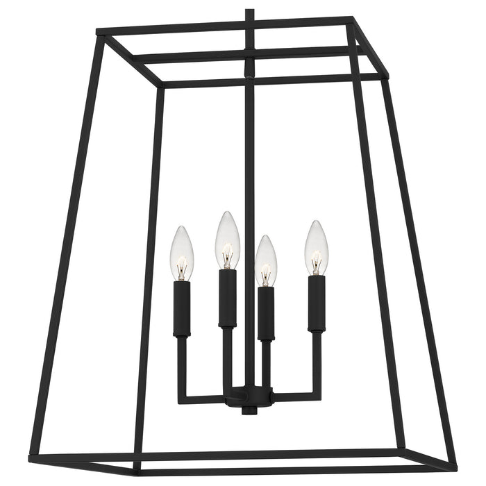 Quoizel - PRC2818MBK - Four Light Pendant - Prescott - Matte Black