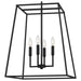 Quoizel - PRC2818MBK - Four Light Pendant - Prescott - Matte Black