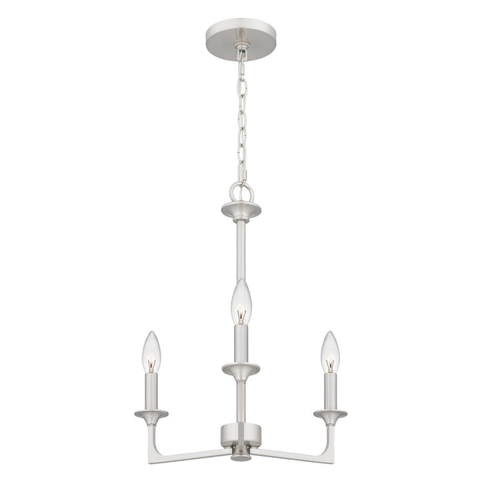 Quoizel - PRC5016BN - Three Light Chandelier - Prescott - Brushed Nickel