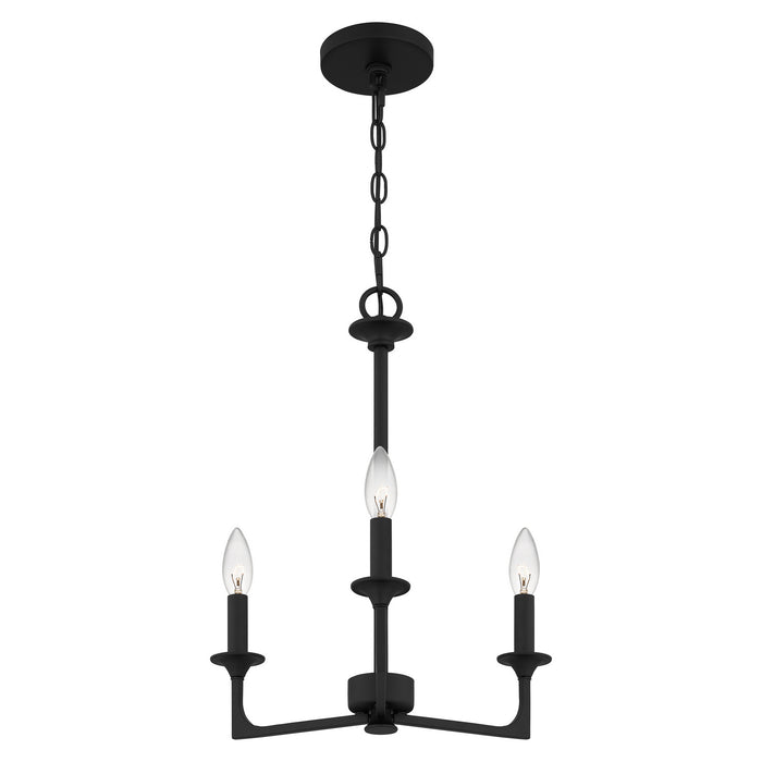 Quoizel - PRC5016MBK - Three Light Chandelier - Prescott - Matte Black