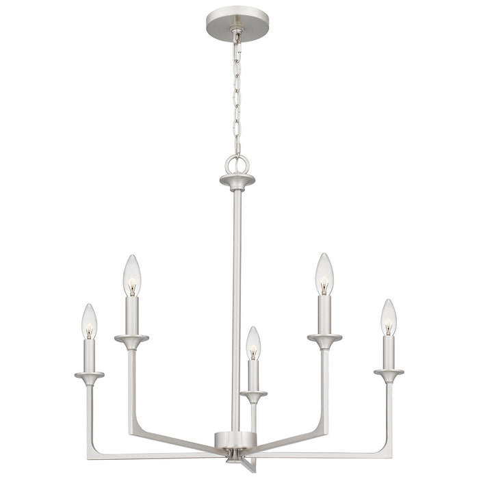 Quoizel - PRC5026BN - Five Light Chandelier - Prescott - Brushed Nickel