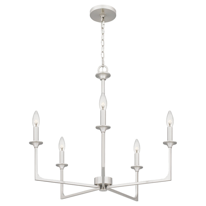 Quoizel - PRC5026BN - Five Light Chandelier - Prescott - Brushed Nickel