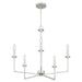 Quoizel - PRC5026BN - Five Light Chandelier - Prescott - Brushed Nickel