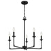 Quoizel - PRC5026MBK - Five Light Chandelier - Prescott - Matte Black